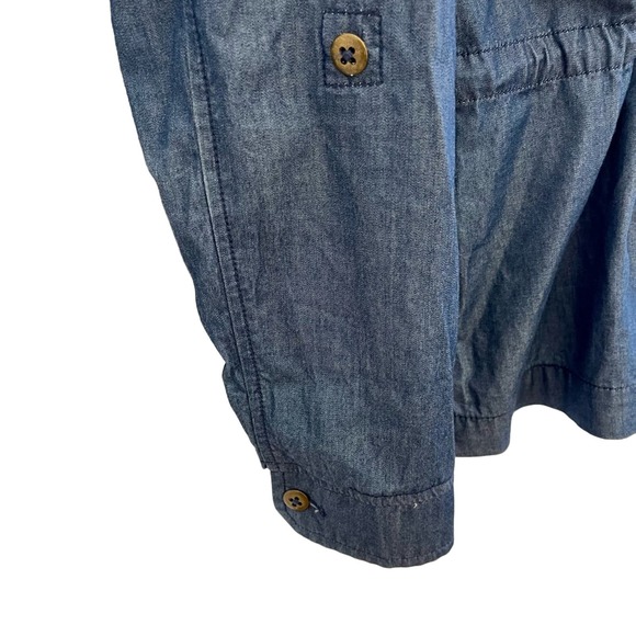 COLDWATER CREEK Casual Denim Safari Style Jacket with drawstring waist SIZE S - Picture 4 of 7